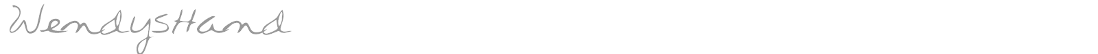 WendysHand font preview
